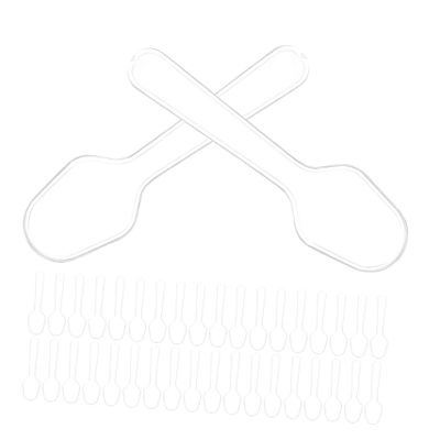 IWOWHERO 100pcs Disposable Mini Ice Cream Spoons Plastic Tasting Spoons for Yogurt Pudding Sampling Small Serving Utensils Individually Packaged 7.5cm