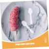 IWOWHERO 100pcs Disposable Mini Ice Cream Spoons Plastic Tasting Spoons for Yogurt Pudding Sampling Small Serving Utensils Individually Packaged 7.5cm view 3