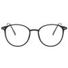 Shiratori Retro Round Blue Light Blocking Glasses for Women Men, Lightweight Metal Temple Eyeglasses Matte Black view 3