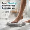 Shower Foot Scrubber Mat with Non-Slip Suction Cups, Silicone Back Washer Exfoliating Bath Wash Pad Wall Mounted, Foot Massager Mat for Men & Women to Soothe Achy Feet (1, Green) view 2