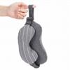 KICHOUSE 2-in-1 Eye Mask and U-Shaped Travel Neck Pillow, Sweat-Absorbent Foam Particle Support Cushion for Home, Office, and Airplane Sleep, Deep Gray view 4