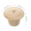 TOVINANNA Portable Adult Plastic Chamber Pot with Lid Hygienic Round Bedside Commode Bucket for Home and Travel Use, Lightweight and Ergonomic Design with Simple to Clean Surface view 2