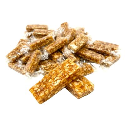 Sesame and Honey Crunch Minis. 1 lb Bag Honey Roasted Sesame Seed Bars, Individually Wrapped Candy, Crunchy Classic Treat Gluten Free, Dairy Free, Kosher Parve