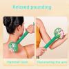 31cm Handheld Mugwort Massage Hammer, a self use Back Massager for Meridian Health and Relaxation, Blue view 2