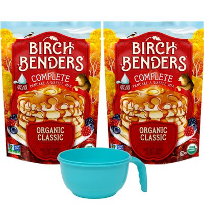 Birch Benders Organic Classic Pancake & Waffle (Pack of 2) with Mixing Bowl