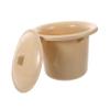 Cabilock Portable Plastic Spittoon Chamber Pot with Lid for Travel and Home Use, Ergonomic Round Adult Potty Designed for Easy Storage and Minimizing Unpleasant Odors view 1