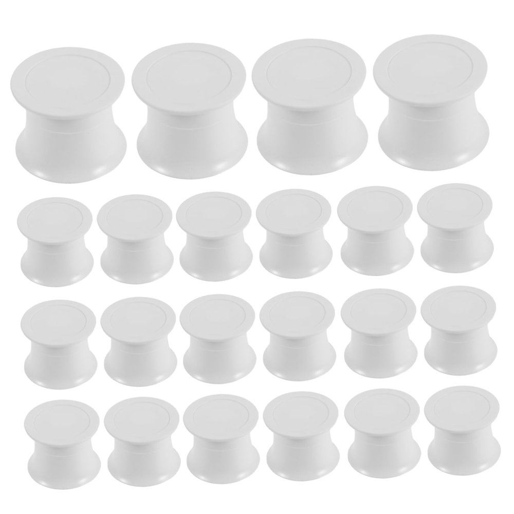 Wakauto 50pcs Flip Toothpaste Caps Impact-Resistant Pp Material and Sleek Modern Design, White Plastic Toothpaste Tube Replacement Lids for Travel and Shared Households, Easy to Use Flip