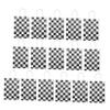 DOITOOL 16pcs Checkered Racing Party Favor Bags with Handles, Kraft Paper Bags Featuring Fine Craftsmanship and Stable Base, for Cars Birthday Party Wrapping and Treats view 1