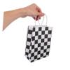 DOITOOL 16pcs Checkered Racing Party Favor Bags with Handles, Kraft Paper Bags Featuring Fine Craftsmanship and Stable Base, for Cars Birthday Party Wrapping and Treats view 4