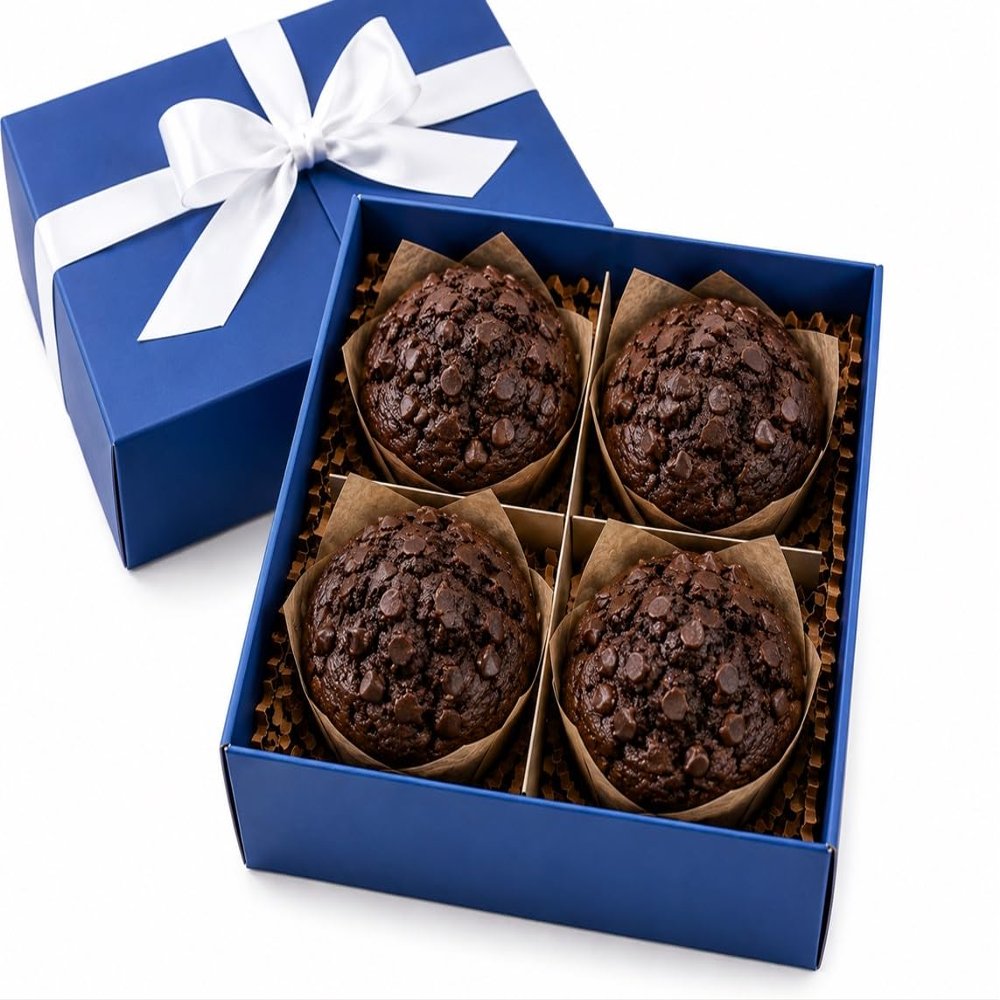 Becky's Bakery Gift Box - 4ct Gluten Free Double Chocolate Muffins