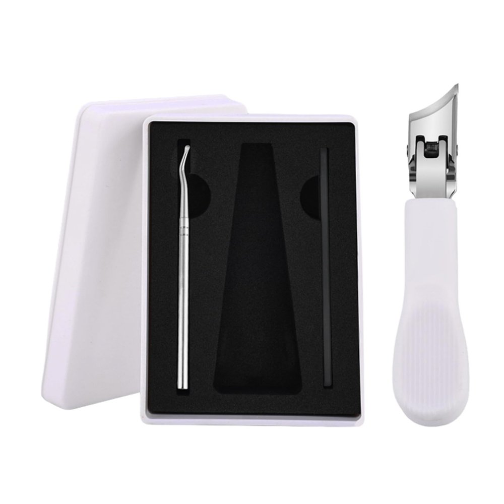 Professional Nails Cutter Beveled Stainless Steel Edges Anti Scatter Technology Ergonomic Grip for Thick Anti Splash Cutter