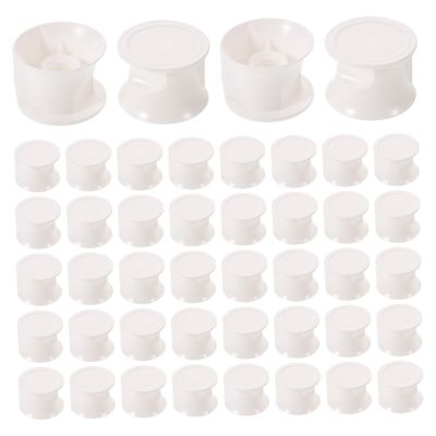 SHERCHPRY 50pcs White Plastic Toothpaste Caps Screw-in Lids for Toothpaste Tubes with 13.7mm Id, to Use, for Bathroom Organization and Everyday Oral Care