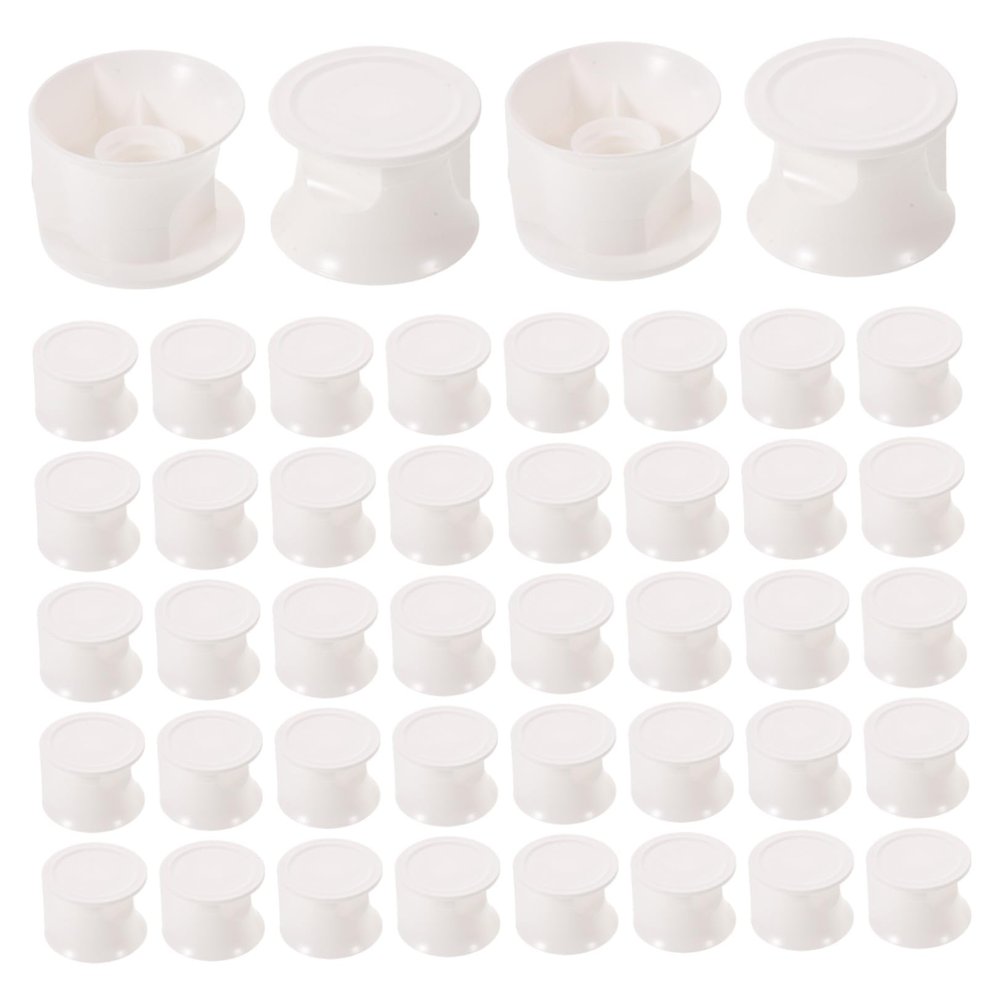SHERCHPRY 50pcs White Plastic Toothpaste Caps Screw-in Lids for Toothpaste Tubes with 13.7mm Id, to Use, for Bathroom Organization and Everyday Oral Care