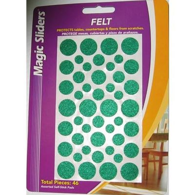 Replacement for fits Magic Sliders 62917 Green Assorted Sizes Self-Stick Felt Pads (Pack of 6)