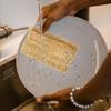ibasenice Natural Loofah Sponges Loofah Pads 3pcs Strongly Water Absorbing Easy to Store Khaki for Dishes Kitchen Dishwashing Scrubber for Everyday Cleaning view 4