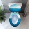 Elongated Toilet Seat Art Resin Decorative Blue Ocean Scene, Easy Install Quiet Slow Close Quick Release Hinges with Cover view 4