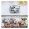 Polar Bear and Penguin Pill Box Small Pill Organizer with 2 Compartments and Mirror Portable Travel Metal Pillcase for Pocket Or Purse, Privacy-Protecting Medicine Box view 4