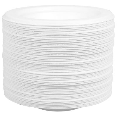 BELLIFFY Disposable Paper Plates and Sauce Paper Plates 3-inch Biodegradable Pulp Sauce Dishes 50pcs Bulk for Camping Party Picnic Festival Use