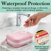 HAHAKUK Large Capacity Pill Container, Waterproof Pill Case with 14 Zipper-Lock Medication Pockets, BPA-Free Food Grade Silicone, Reusable Clear Bags for Travel, Home, Organizer & Daily Use (Purple) view 3