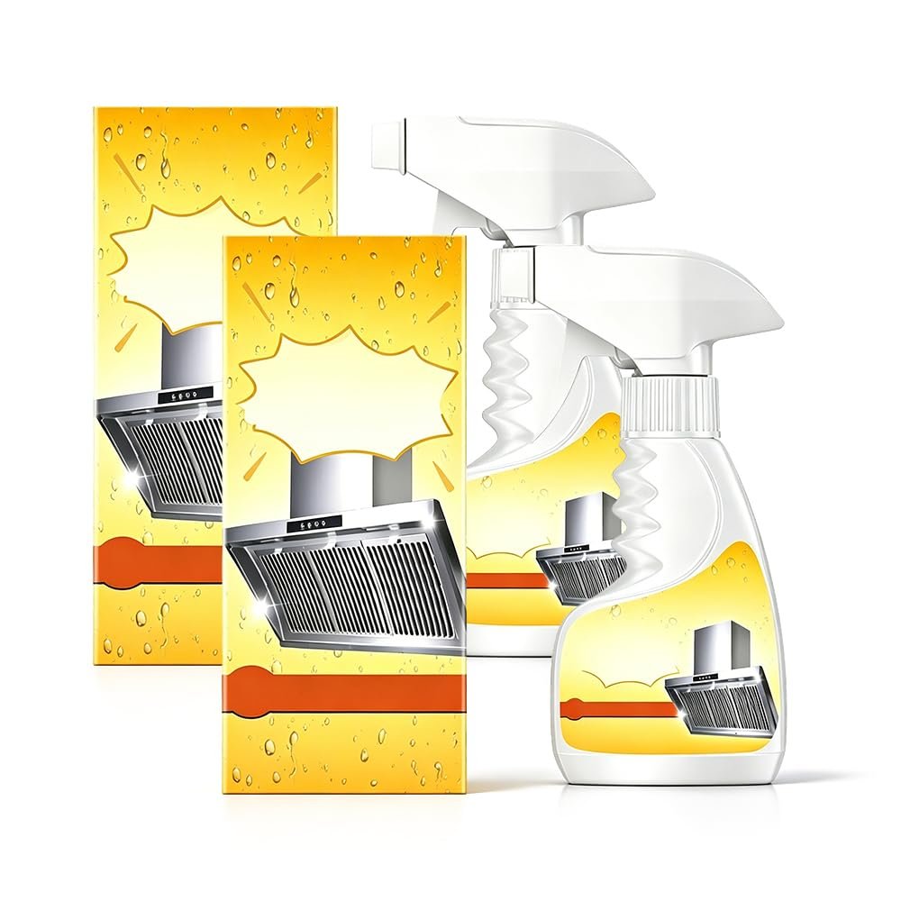 jitaty Heavy Duty Grill Degreaser Spray,2026 New Multi-Purpose BBQ Grill Cleaner for Oven Stove Air Fryer Countertop Outdoor Grill,Kitchen Degreaser for Home (2PC)