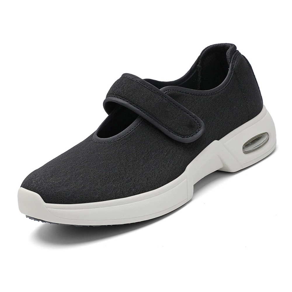 Mertmliy Extra Wide Diabetic Shoes Women Men, Hallux Valgus Shoes Adjustable Orthopedic Medical Shoe Non Slip Easy Slip Walking Sneakers for Elderly Arthritis Edema Swollen Feet Thumb Valgus,Black,8
