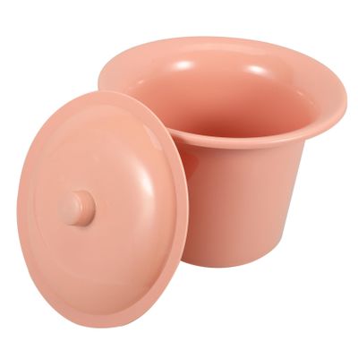 SHOWERORO Portable Plastic Urinal Pot with 2.5l Capacity for Adults and Babies, Easy to Clean Smooth Surface Chamber Pot with Lid for Travel and Home Use Random Color