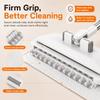 Hands-Free Multi-Purpose Flat Mop, 37/43/53-Inch Stainless Steel Handle, One-Click Snap Grip Clips, 15 Reusable Cloths, Perfect for Hardwood, Tile, Laminate Floors (37in-1pc) view 2