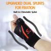 Caivter Thumb Brace Right Hand or Left Hand, Trigger Thumb Stabilizer Spica Splint for Support Black Hot Pink One Size view 2