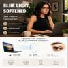 TIJN Sleep Glasses for 99.9% TR90 Blue Green Light Blocking Dual AR Coatings Red Lens for Computer Gaming Reduce Eyestrain, Crystal Tea view 4