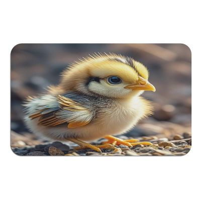 Chicken Chick Bathroom Mats Diatomaceous Earth Bath Mat Multi-Use Non Slip Floor Mats Super Absorbent Shower Mats Bathroom Rugs Diatom Mud Mat Quick-Drying Entryway Rug