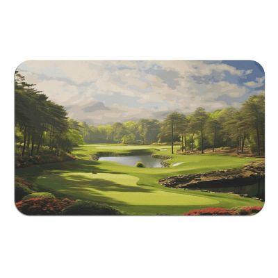 Golf Court Bathroom Mats Diatomaceous Earth Bath Mat Multi-Use Non Slip Floor Mats Super Absorbent Shower Mats Bathroom Rugs Diatom Mud Mat Quick-Drying Entryway Rug