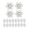 Operitacx 20pcs Walker Replacement Knobs for Rollator with Comfortable Grip and Anti-Slip Design, White Plastic and Copper Arm Adjustment Knobs for Seniors Mobility Walker Accessories view 1