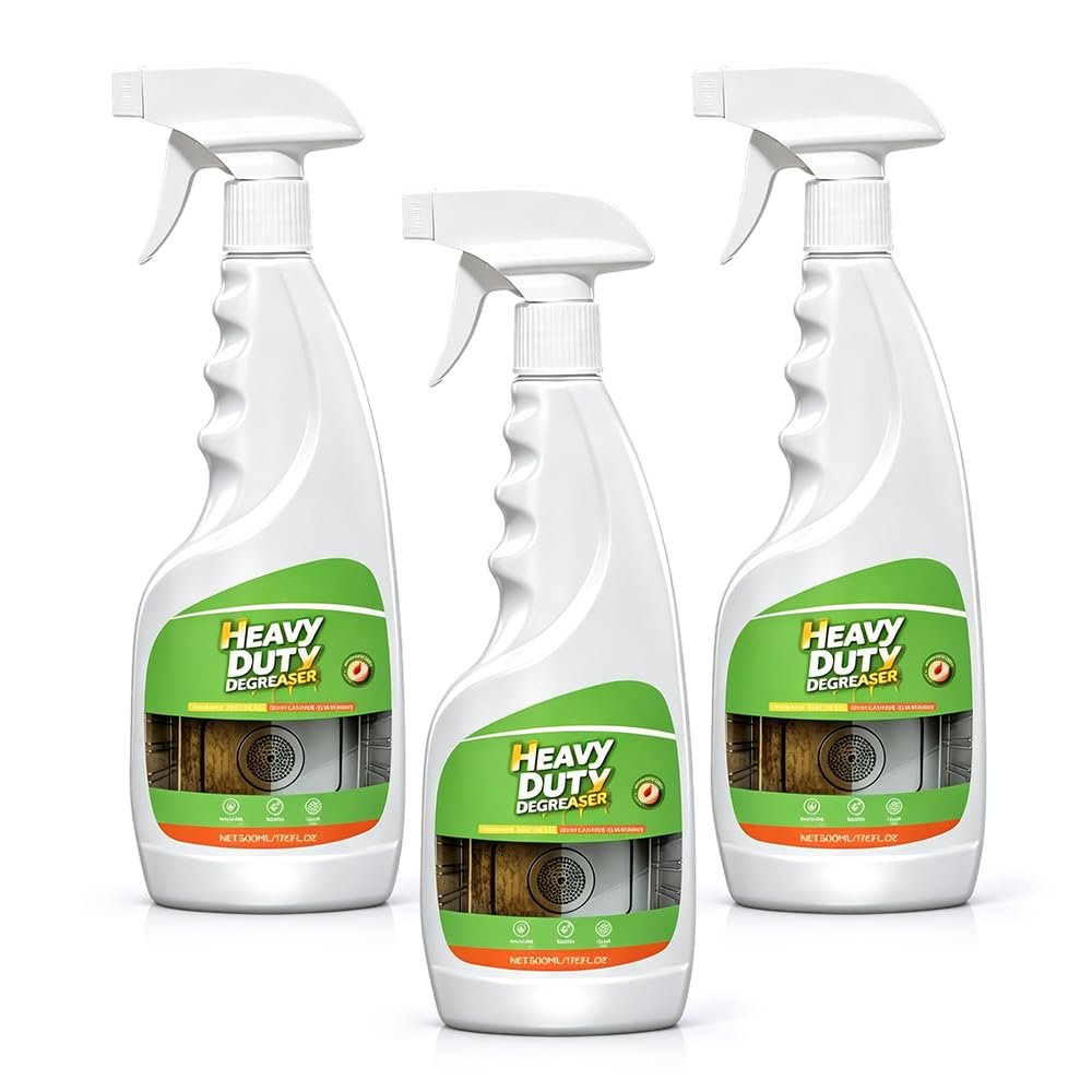 LBZLBZ Heavy Duty Degreaser Spray,Fast-Acting Kitchen Cleaner & BBQ Grill Cleaner, 500ML Multi-Purpose Removes Grease, Burnt Food & Stains from Microwave, Oven, Stove Top & Grill. (1)