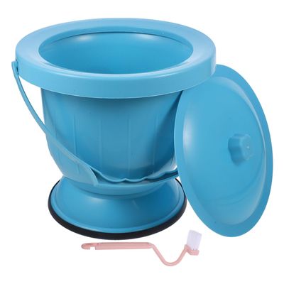 BCOATH Portable Plastic Bedpan with Lid for Home Use, Easy to Clean Urination Device for Pregnant Women, Lightweight and Sturdy Potty for Travel and Daily Use