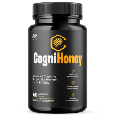 CogniHoney Capsules, Official Cogni Honey Brain Support Pills with All Natural Ingredients, Advanced Memory Support Supplement Supporting Brain Health & Wellness with Premium Vitamins (60 Capsules)