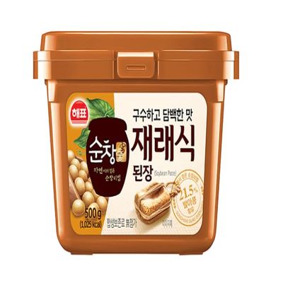 Haepyo Sunchang Doenjang Korean Soybean Paste, Traditional Fermented Soybean Paste for Korean Stew, Soup, Dips & Marinades, Made in Korea, 500g / 17.64 oz