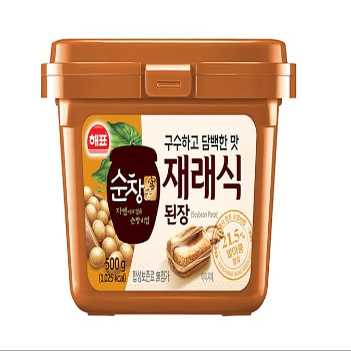 Haepyo Sunchang Doenjang Korean Soybean Paste, Traditional Fermented Soybean Paste for Korean Stew, Soup, Dips & Marinades, Made in Korea, 500g / 17.64 oz
