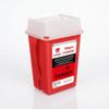 Clinsam Sharps Container 1 Quart, Biohazard Needle and Syringe Disposal, Small Portable Container with Split Lid Design for Home Use, Travel, and Professional Use, Locking Lids (Pack of 2) view 1