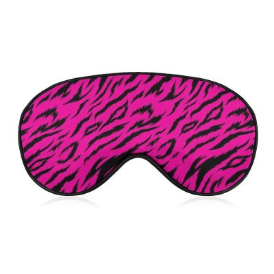 ZOJDCIS Pink Tiger Skin Pattern Eye Mask Sleep Mask Blindfold Night Blackout Eyeshade Print Eye Cover Adjustable Strap