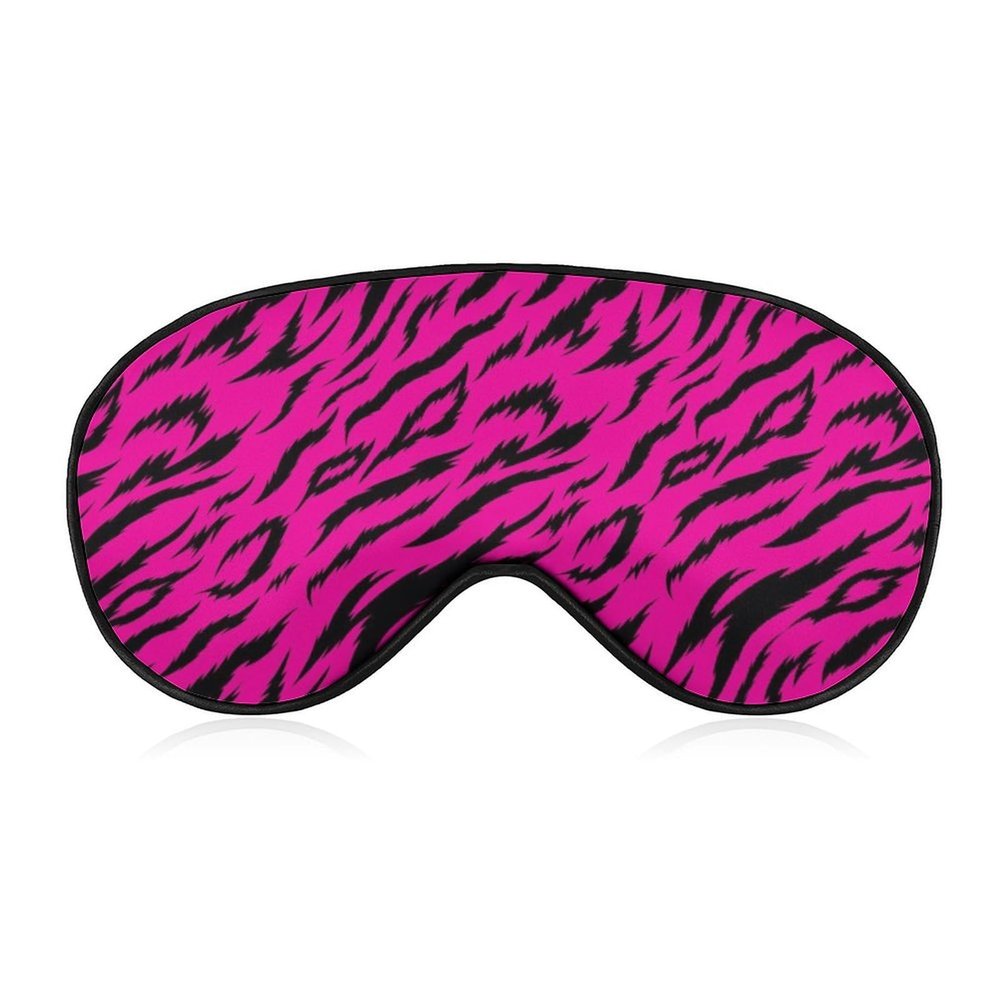 ZOJDCIS Pink Tiger Skin Pattern Eye Mask Sleep Mask Blindfold Night Blackout Eyeshade Print Eye Cover Adjustable Strap