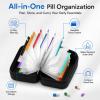 Travel Pill Organizer A8 Waterproof Pill Pouches with Binder 14 PCS L Size Clear Zipper Medicine Storage Bags with Labels Reusable Pill Holder Case for Vitamins Daily Use and Trips view 2