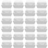 VOSAREA 50pcs White Square Disposable Paper Sandwich and Cookie Boxes with Lids for Food Storage and Presentation, One Time Use Portable Cake Packaging Containers view 1