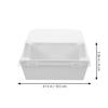 VOSAREA 50pcs White Square Disposable Paper Sandwich and Cookie Boxes with Lids for Food Storage and Presentation, One Time Use Portable Cake Packaging Containers view 2