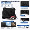 SFDHMUKCF Mobility Scooter Cover for Enhance Mobility Transformer 2 S3026, Waterproof Heavy Duty 210D Oxford Fabric, UV Protection, Windproof Elastic Hem & Drawstring,Grey view 2