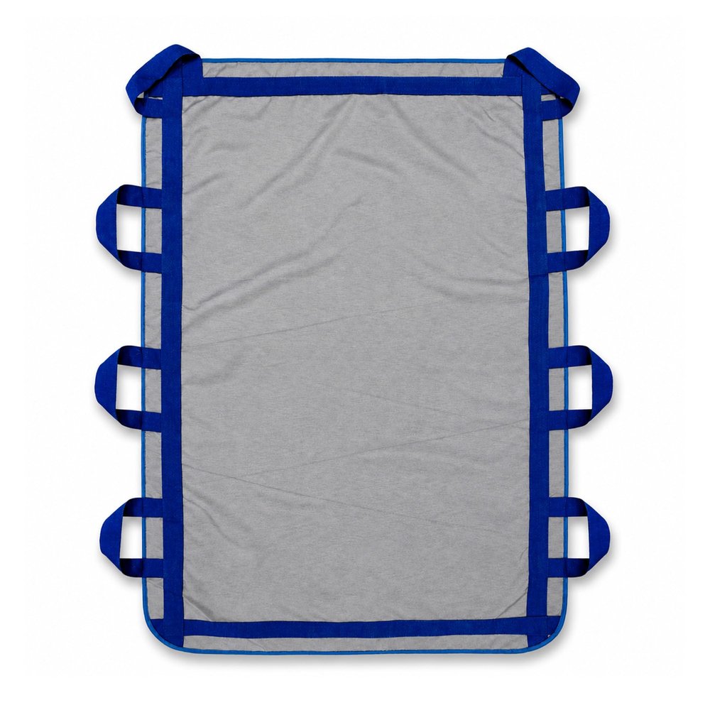 Positioning Bed Pad | Size: 40" x 48" | with 8 Reinforced Handles | Washable | Quick-Drying | for Lifting,Turning,Transfering Incontinence Patients | Reusable Non-Slip Nylon Fabric Pad | Made in USA