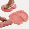 Shower Foot and Back Scrubber Mat, Non-Slip Suction Cup Exfoliating Massage Pad, Wall Mounted Foot Back Cleaner Wash Pad for Shower Floor, Bath Scrubber for Men Women (Pink) view 1