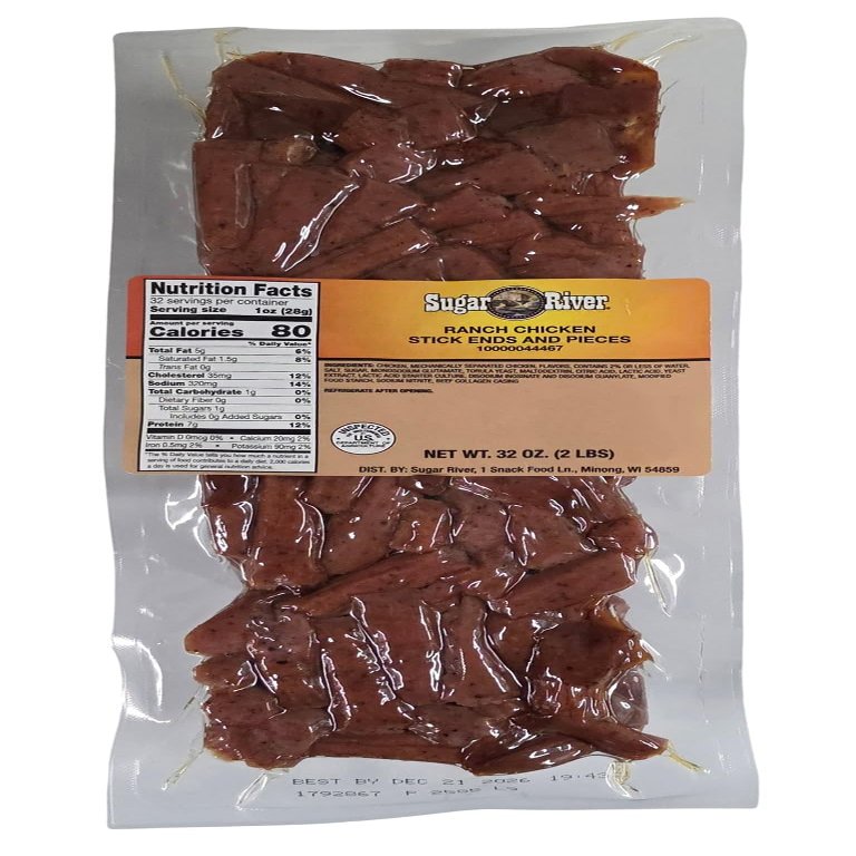 Sugar River Meat Snack Links Ends & Pieces 2 lbs (Ranch Chicken)