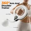 Smart Arm & Shoulder Trainer 2.0 Adjustable Weighted Hoop with Digital Counter, 360 Rotating Hand Crank, Forearm & Upper Body Workout, Home Gym Fitness Equipment (White) view 2