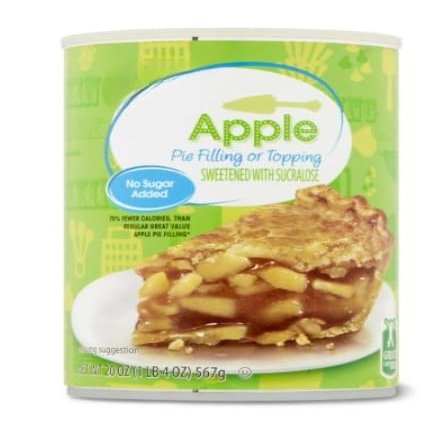 Apple Pie Filling & Topping, No Sugar Added, 20 Ounce Can