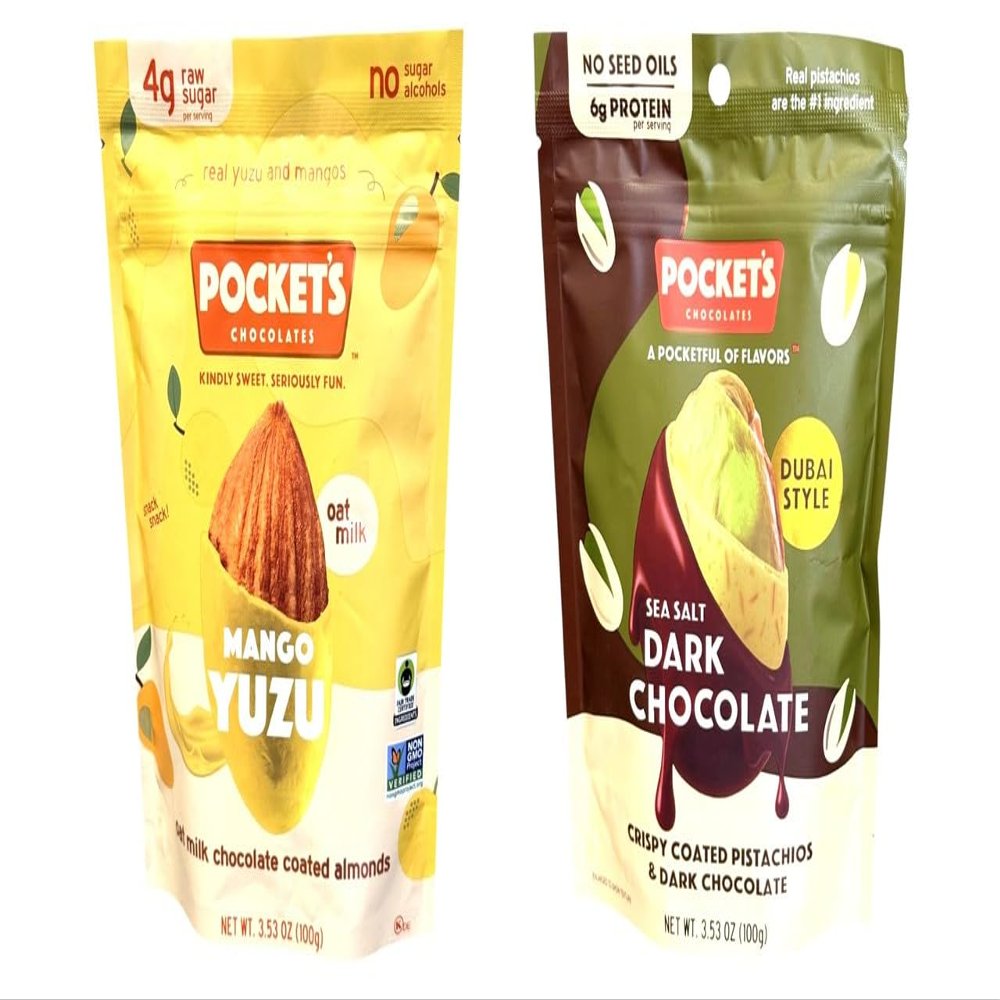 Premium Flavored Nuts Variety Pack Individually Packed Assorted Nut Snacks Crunchy Gourmet Nuts Great for Gifting, Sharing & Everyday Snacking (COMBO, MANGO ALMONDS)